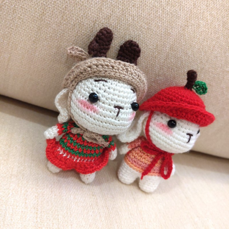姊妹兔 情侶兔 雙雙對對 聖誕